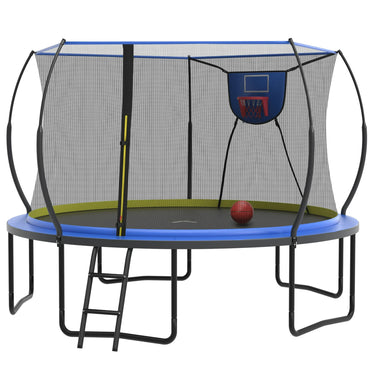 SEGMART 12ft Trampoline with Basketball hoop, Upgraded Round Outdoor Kids Trampoline with Enclosure Net, Heavy Duty Backyard Trampoline with No Gap Design, Recreational Trampoline for Adults Kids