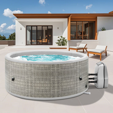 Segmart Inflatable Hot Tub for 3–5 Person with 100 Jets & Heater Pump, 211 Gal