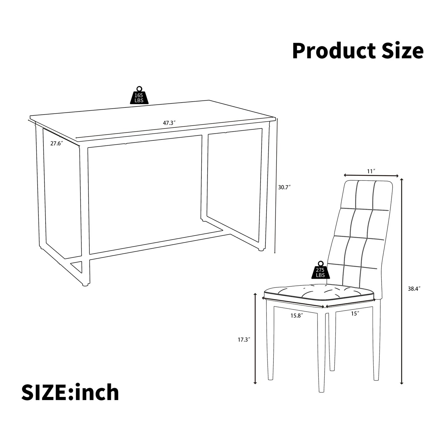 Dining Table with 4 High-back Upholstered Chairs, Modern Dinette Set, Faux Marble Dining Table and Chairs Set for 4 Persons, Small Home Kitchen Dining Table Set, Ideal for Apartment Breakfast Nook Bar