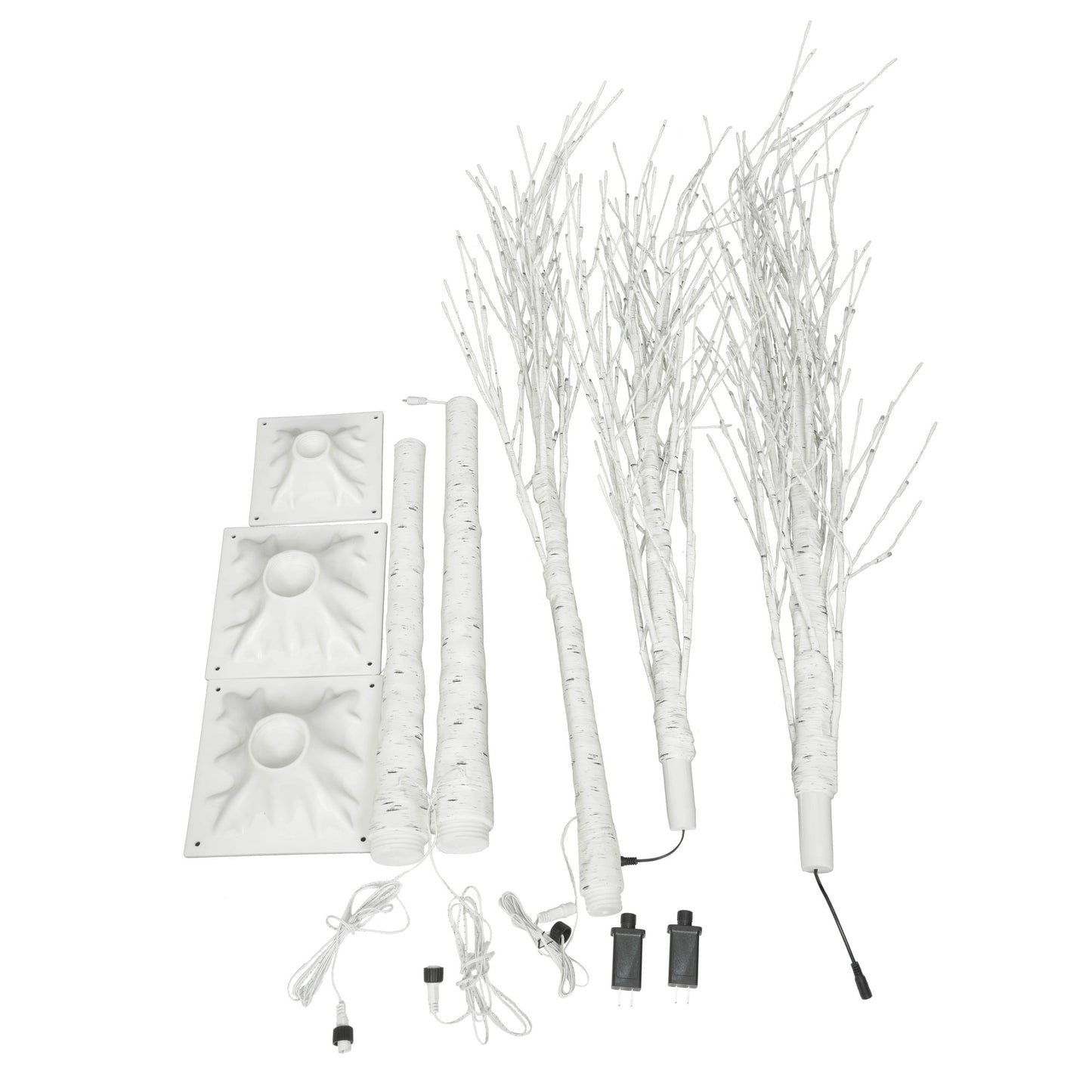 Segmart 3 Packs Lighted Birch Trees for Easter Decor, 4FT+5FT+6FT Prelit Artificial Tree with Warm LED Lighted, Indoor and Outdoor Light Up Home Easter Decorations with Timer