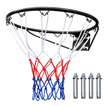 Regulation 18" Steel Basketball Rim for Portable Basketball Hoop & Goal, Indoor & Outdoor with Hand-Crank Adjustment, Choose from Fixed or Breakaway, Replacement Rim for Indoor or Outdoor Hoop