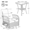 Patio Wicker Chairs Swivel Rocker, Segmart Outdoor Swivel Rocking Chairs Set of 2 with Rattan Side Table, Patio Swivel Glider Chair 3 Piece Patio Furniture Sets for Patio Porch Pool, Natural