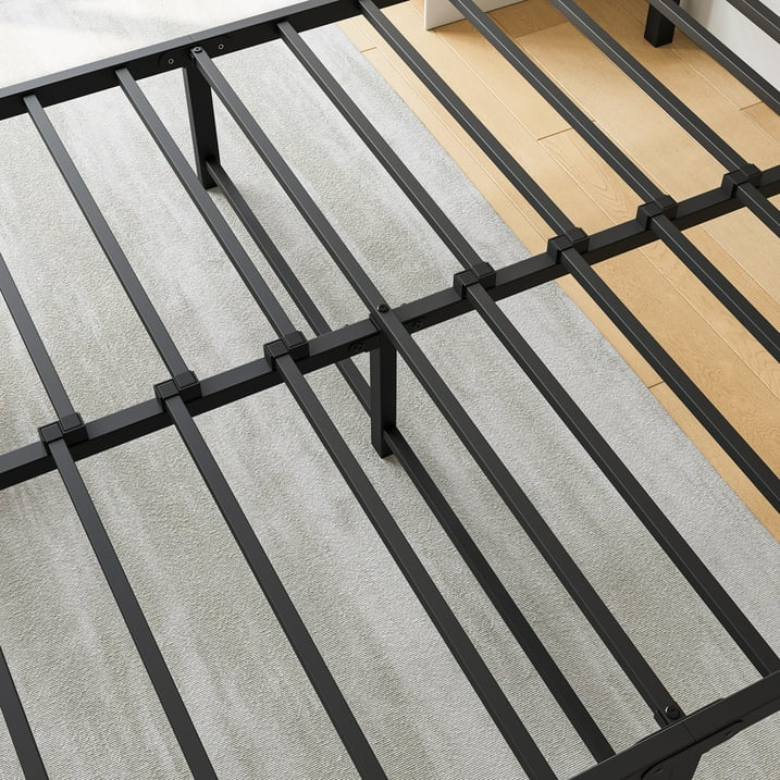 Full Size Bed Frame-Classic Metal Platform Bed Frame,Mattress Foundation with Steel Slat Support,Under Foundation Storage, No Box Spring Needed, Easy Assembly, Max Weight 400 lbs, Brown