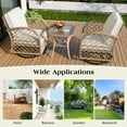 Patio Wicker Chairs Swivel Rocker, Segmart Outdoor Swivel Rocking Chairs Set of 2 with Rattan Side Table, Patio Swivel Glider Chair 3 Piece Patio Furniture Sets for Patio Porch Pool, Natural