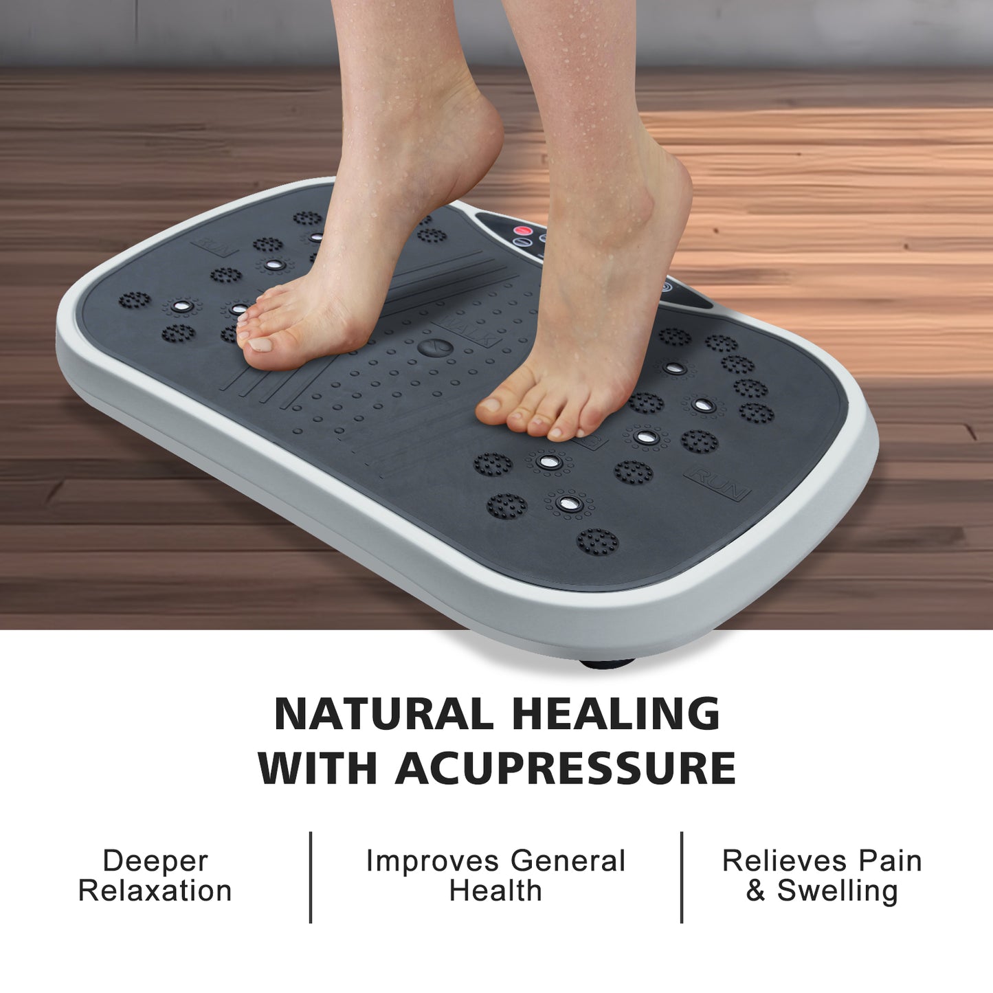 Vibrating Plate Exercise Machine for Weight Loss, Vibration Plate Platform for Lymphatic Drainage, Adjustable Speeds Power Shaping Vibrating Plate for Weight Loss, Whole Body Workout Vibration Plate
