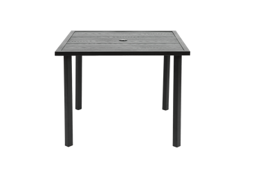 Segmart 5-Piece Patio Dining Set for 4, Outdoor Wicker Table and Chairs Set with Cushions, 35.43" Square Steel Table with Umbrella Hole, Brown/Grey
