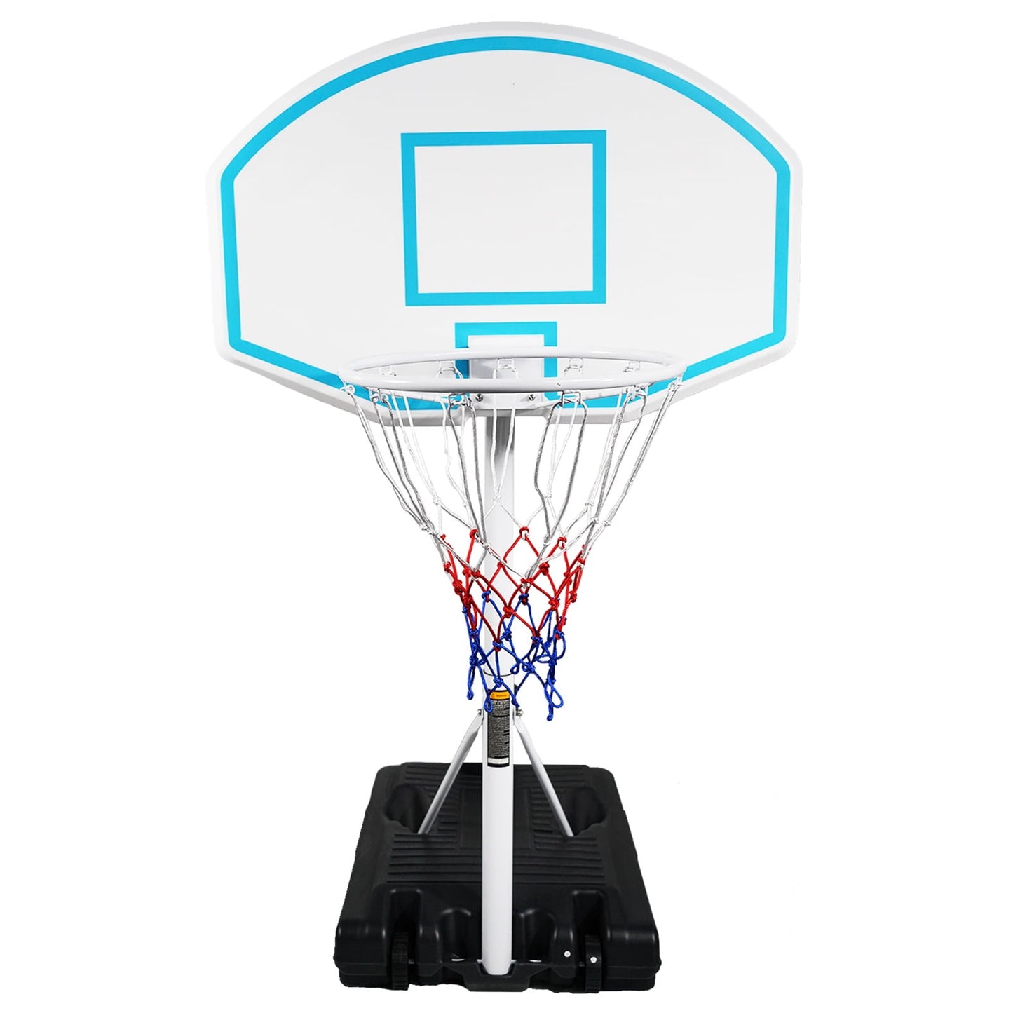 Portable Poolside Basketball Hoop System,36" Backboard Hoop Height Adjustable 3.1-4.7ft,Water/Sand Base for Stability Indoor & Outdoor Use,Blue