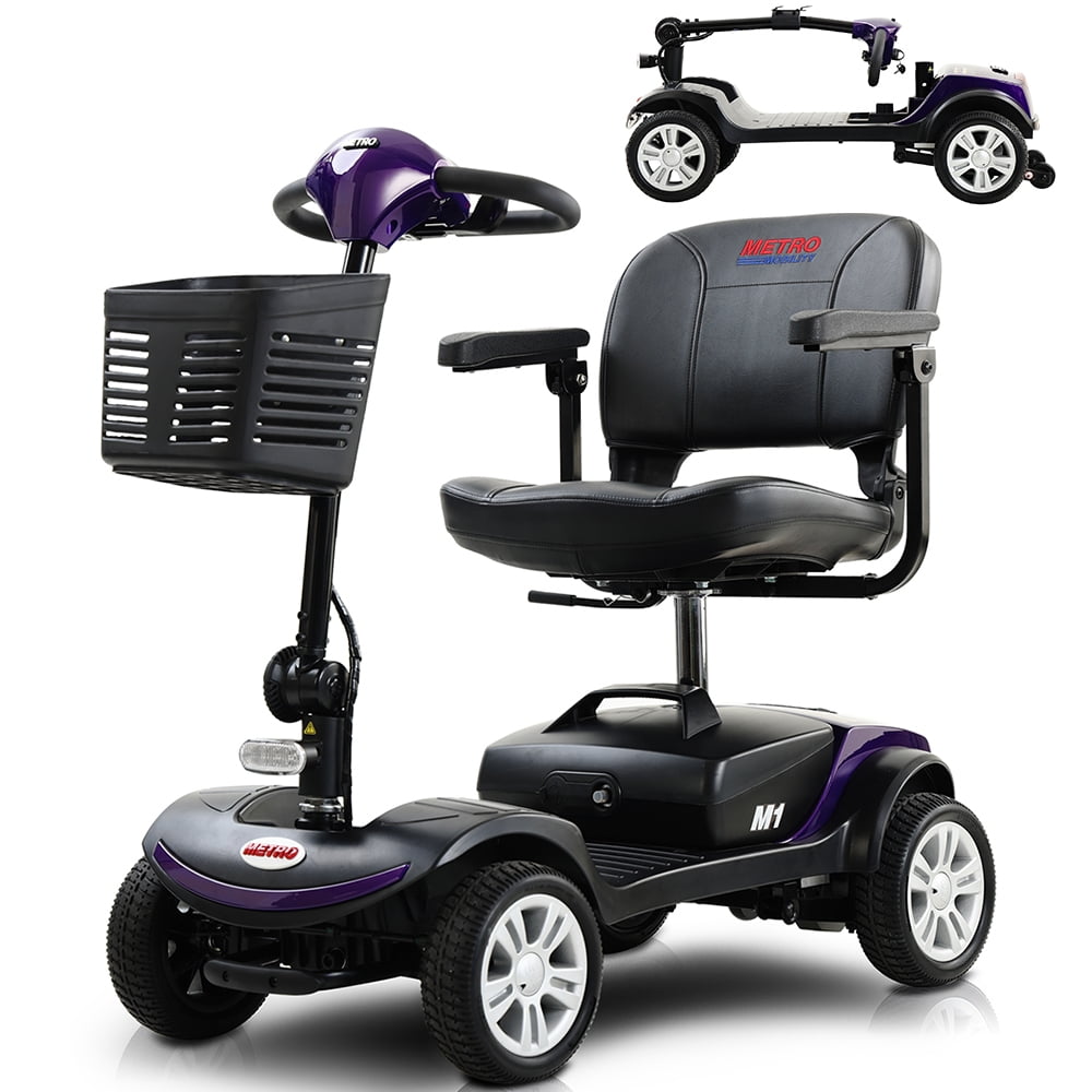 Mobility Scooters for Senior, Compact Travel Scooter with 4 Wheel Chair, Outdoor Adults Mobility Scooters with Control Panel, Heavy Duty Travel Electric Mobility Scooters for Adult, SS1424