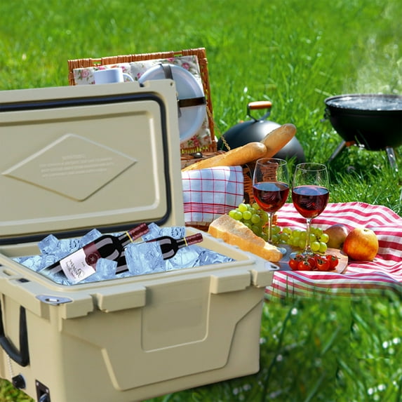 Segmart 65QT Hard Insulated Portable Cooler for Camping, Ultra-Light Insulated Ice Chest Box with 2 Wheels, Leak-Proof Cooler for Drink, Beverage, Beach, Camping, Picnic, Barbecue