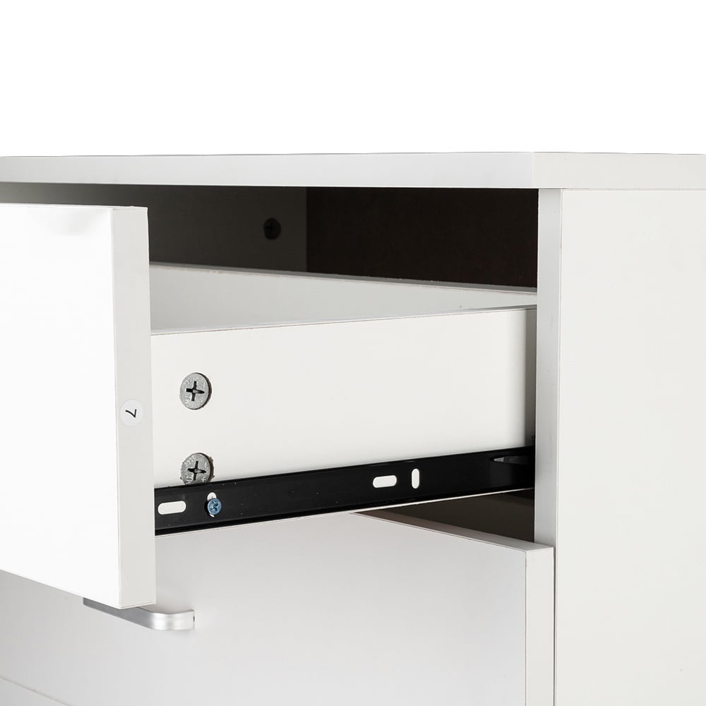 3-Drawer Drawers for Bedroom, SEGMART 26'' x 13'' x 22'' Classic Simple Bedroom Furniture Chest Cabinet with Metal Handles, Durable MDF Wood 3-Drawer Dresser for Closet to Storing Clothes, S7934