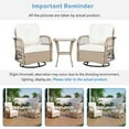 Patio Wicker Chairs Swivel Rocker, Segmart Outdoor Swivel Rocking Chairs Set of 2 with Rattan Side Table, Patio Swivel Glider Chair 3 Piece Patio Furniture Sets for Patio Porch Pool, Natural