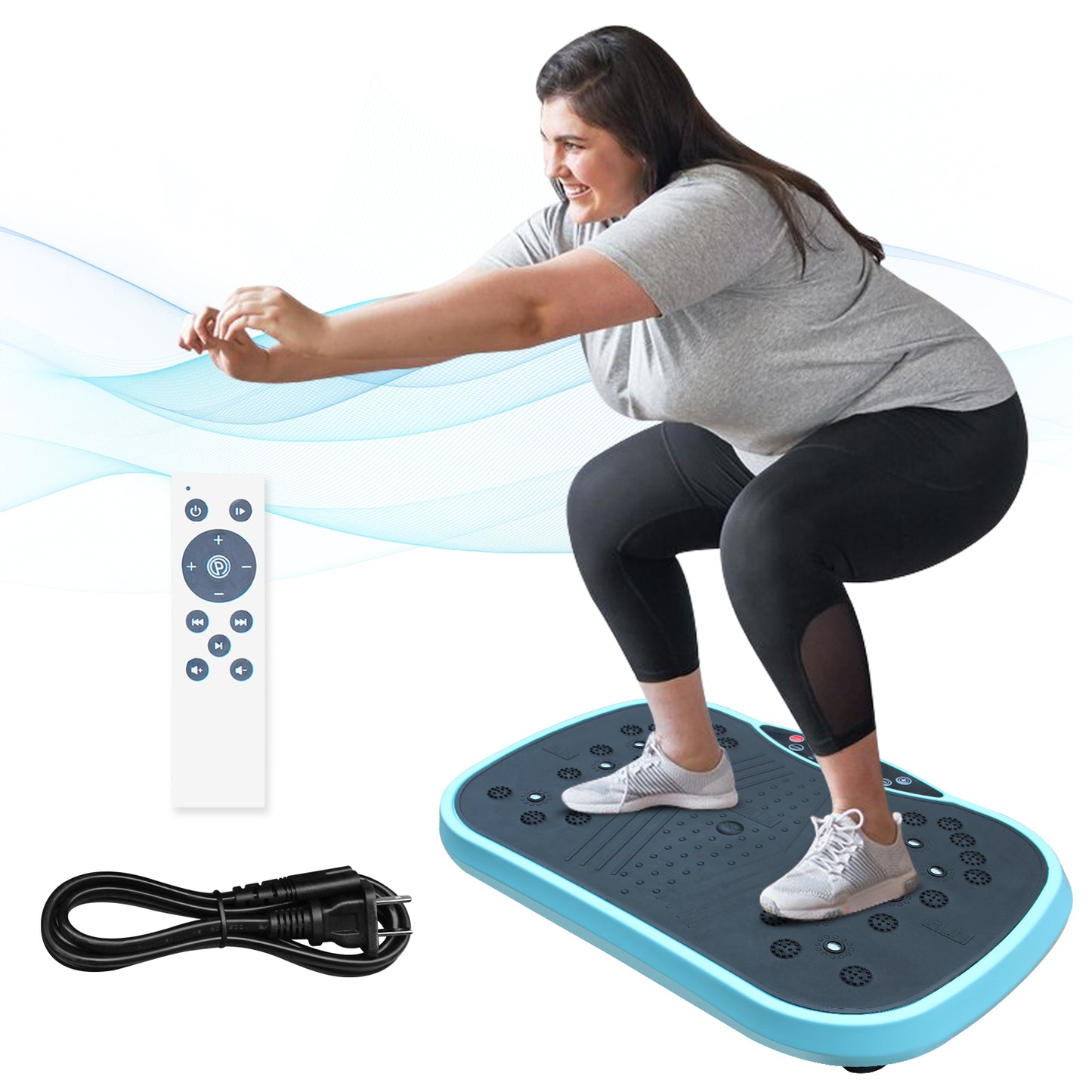 Vibrating Plate Exercise Machine for Weight Loss, Vibration Plate Platform for Lymphatic Drainage, Adjustable Speeds Power Shaping Vibrating Plate for Weight Loss, Whole Body Workout Vibration Plate