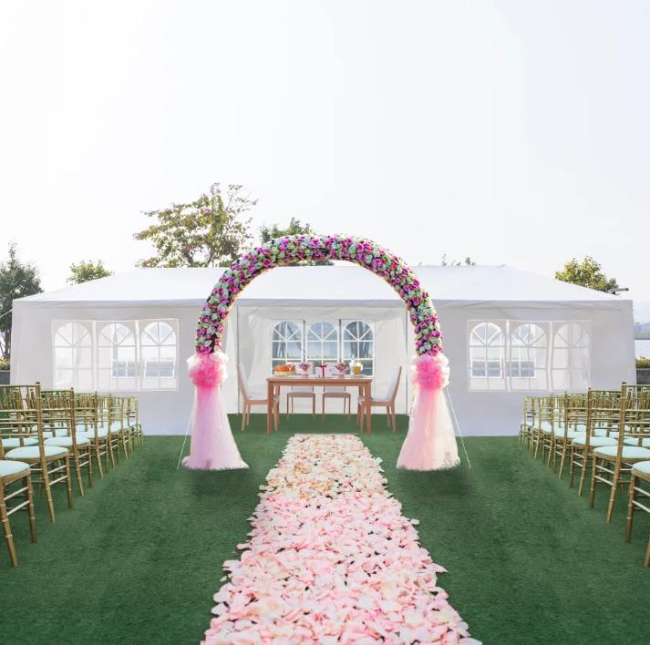 Clearance! Canopy Tents for Outside, Canopy Tent for Party Wedding, 10' x20' Outdoor Canopy Tent w/6 Removable Sidewalls, Two Doors Heavy Duty Party Wedding Party Tent, White, S10474