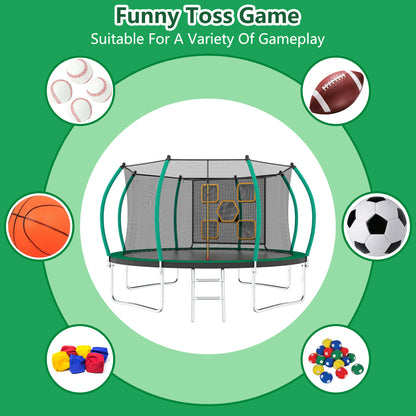 12Ft Trampoline for Kids & Adults, Segmart 2024 Upgraded Recreational Trampoline with Enclosure Net, Reinforced Design Outdoor Trampoline with 800LBS Weight Capacity, Birthday Gifts for Boys/Girls