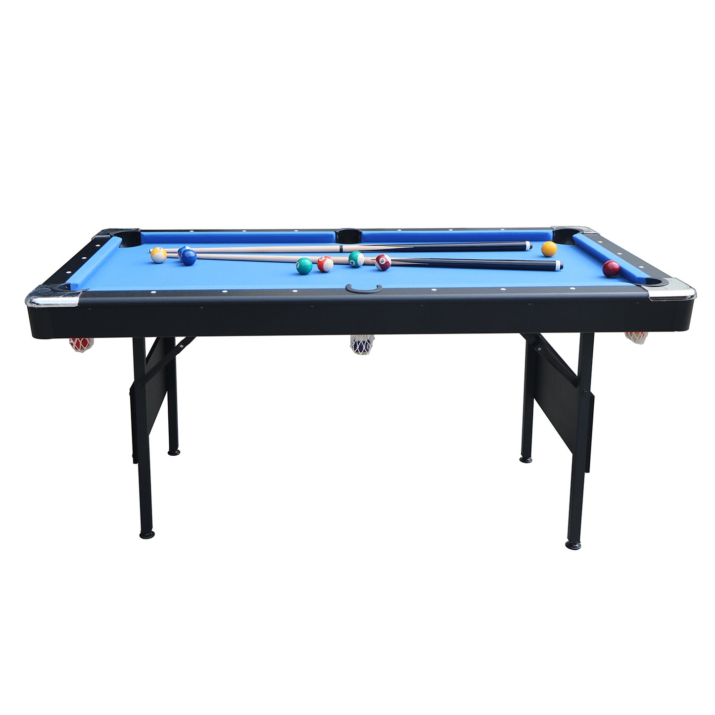 SEGMART Outdoor Portable Pool Table for adults, Billiard Tables Game Table, Indoor Table, Children's Toys, Table Games, Space-Saving Entertainment, and All Accessories Included, Blue