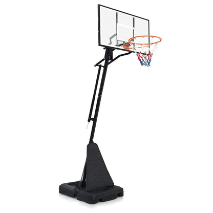 Portable Basketball Hoop Outdoor System for Kids and Adults, 8-10FT Height Adjustable Basketball Goal System with 44 inch Shatterproof Backboard, SEGMART Basketball Hoop with Large Base for Backyard