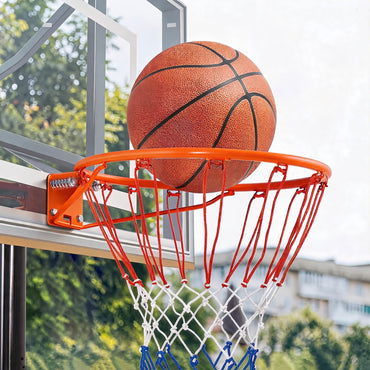 Regulation 18" Steel Basketball Rim for Portable Basketball Hoop & Goal, Indoor & Outdoor with Hand-Crank Adjustment, Choose from Fixed or Breakaway, Replacement Rim for Indoor or Outdoor Hoop