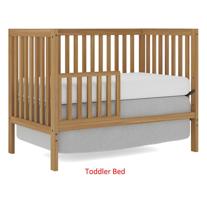 iRerts 5 In 1 Convertible Baby Crib, Wood Convertible Crib Toddler Bed with Wood Legs, Converts from Baby Crib to Toddler Bed, Fits Standard Full-Size Crib Mattress, Easy to Assemble, Black