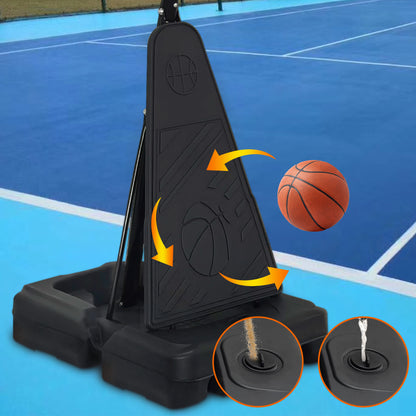 Portable Basketball Hoop Outdoor System for Kids and Adults, 8-10FT Height Adjustable Basketball Goal System with 44 inch Shatterproof Backboard, SEGMART Basketball Hoop with Large Base for Backyard