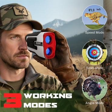 Segmart Laser Golf Rangefinder for Best Gift, 900 Yards 7X Magnification Clear View Laser Range Finder for Hunting, Slope Measurement for Golfers, Continuous Scan