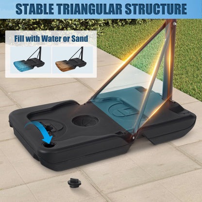 Portable Basketball Hoop Outdoor, SEGMART 3.3Ft-10Ft Height Adjustable Swimming Pool Basketball Hoop Goal System with PE Backboard for Kids Youth Adults Play in Backyard/Courts/Indoor