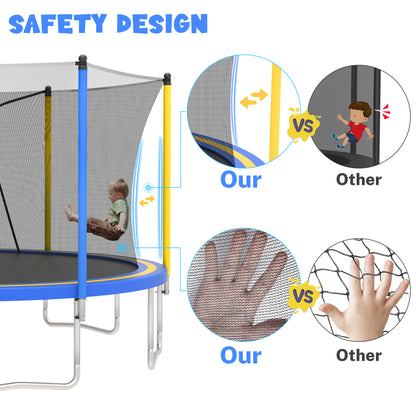 Segmart 14FT Trampoline for Kids & Adults with Enclosure Net and Basketball Hoop, Heavy Duty