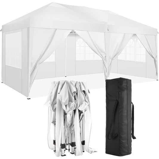 10'x20' Pop Up Canopy Tent with 6 Removable Sidewalls, UPF 50+ Waterproof Instant Shelter, Portable Gazebo for Outdoor Parties, Beach, Camping, Weddings & Events – Includes Carry Bag
