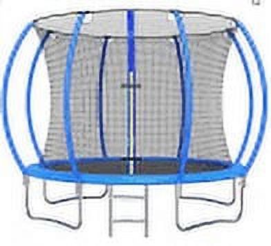 10FT Trampoline with Enclosure Net, SEGMART Recreational Trampolines with Ladder and AntiRust Coating, Outdoor Trampoline with 330LBS Weight Capacity for Kids, Green