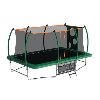 10x16ft Rectangle Trampoline, Segmart 1600LBS Weight Capacity Trampoline for Adult Kids, Outdoor Rectangle Trampolines for Backyard, Large Gymnastics Trampolines with Enclosure Net & Football Target