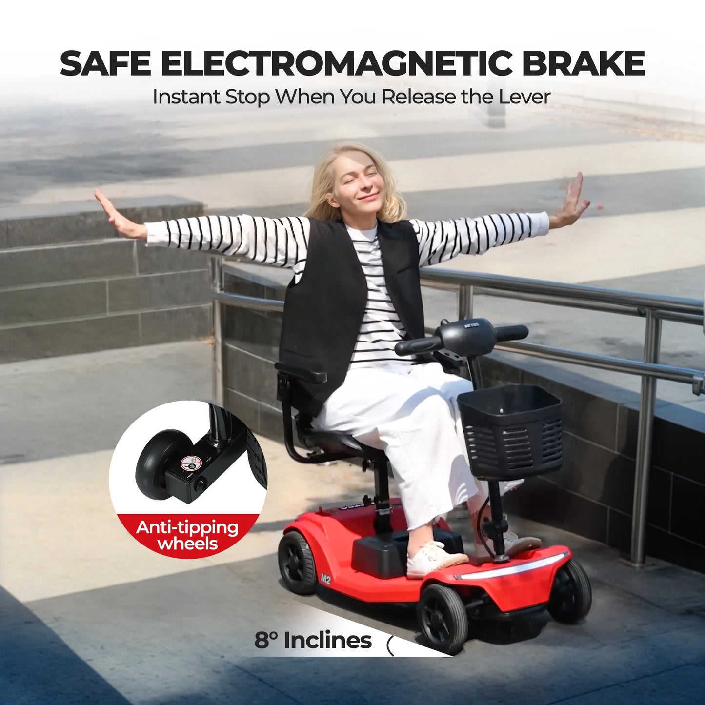 Segmart 4 Wheel Mobility Scooter ,Foldable Mobility Scooter for Seniors&Adults,250W Powerful Motor, Headlight and Basket, 330-lb Capacity, Suitable for Adults/Seniors