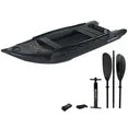 2 Person Inflatable Kayak, Fishing PVC Kayak Boat, Inflatable Boat Rescue Rubber Rowing Boat with Pump, Aluminum Alloy Seat, Paddle, Inflatable Mat, Repair Kit, Fin 440lb Weight Capacity