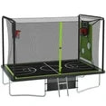 Rectangular Trampoline with Basketball Hoop, SEGMART Big Outdoor Rectangle Trampoline with Basketball, Football, Large Square Trampoline 1322LBS Weight Capacity with Storage Bag for Kids, Adults