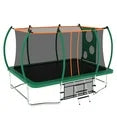 Outdoor Rectangle Trampoline with Net, Large Rectangular Trampoline for Kids Adults, SEGMART Heavy Duty Square Trampoline with Football Target Cloth, Recreational Trampoline for Indoor Backyard