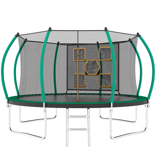 14Ft Trampoline for Kids & Adults, Segmart 2024 Upgraded Recreational Trampoline with Enclosure Net, Reinforced Design Outdoor Trampoline with 1000LBS Weight Capacity, Christmas Gifts for Boys/Girls
