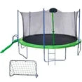 16FT Trampoline with Slide, Swings, SEGMART Recreational Trampoline with Basketball Hoop and Ladder, Heavy Duty Outdoor Backyard Trampoline with Net for Kids and Adults, Green