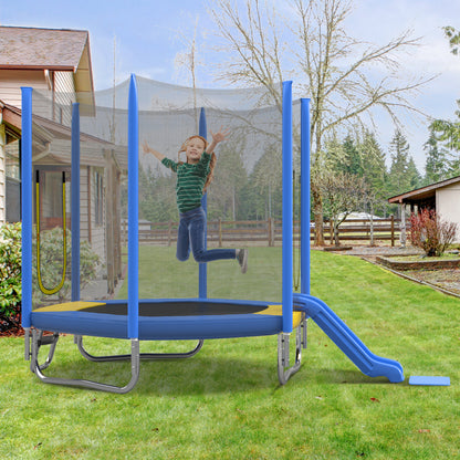 Toddler Trampoline for Kids, 7Ft Mini Trampoline with Enclosure Net, Indoor & Outdoor Recreational Trampolines with Upgrade No-Gap Safe Design for Birthday Chirismas Gifts Ages 1-8