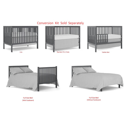 iRerts 5 In 1 Convertible Baby Crib, Wood Convertible Crib Toddler Bed with Wood Legs, Converts from Baby Crib to Toddler Bed, Fits Standard Full-Size Crib Mattress, Easy to Assemble, Black
