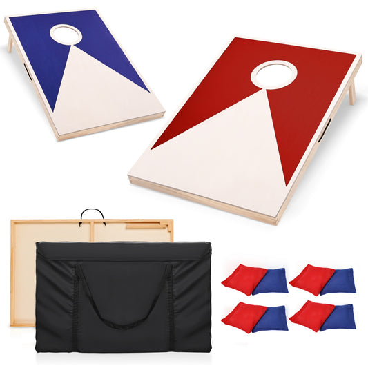 Cornhole Set for Adults and Family, Portable Cornhole Boards Set with 8 Bean Bags, Wooden Cornhole Sets with Carrying Bags, Segmart Outdoor Games for Beach Lawn Outside Backyard