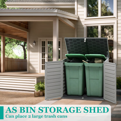 Segmart 51 Cu Ft Outdoor Storage Shed with Lockable Doors, Resin Storage Cabinet