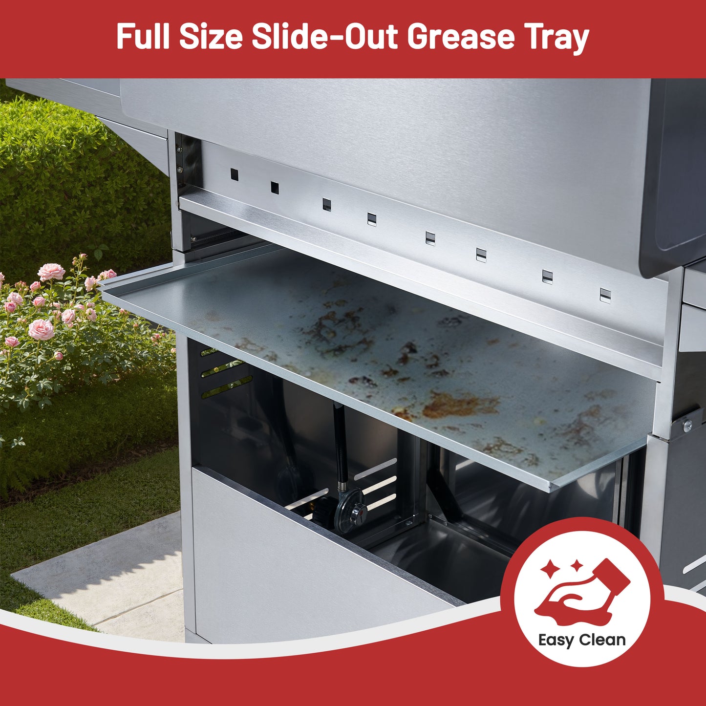 4-Burner Gas Grill and Griddle Combo with Side Burner, 50,000 BTU Propane BBQ Grill with Porcelain-Enameled Cast Iron Grates, Built-in Thermometer, Ideal for Patio Camping Outdoor Cooking