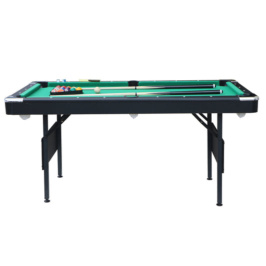 SEGMART Billiards Table - Portable Pool Table - Includes Full Set of Balls, 2 Cue Sticks, Chalk, and Felt Brush， Green