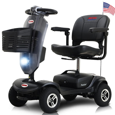 Segmart Mobility Scooter with Windshield, 300W Motor 4 Large Wheel Electric Scooter, 300lbs