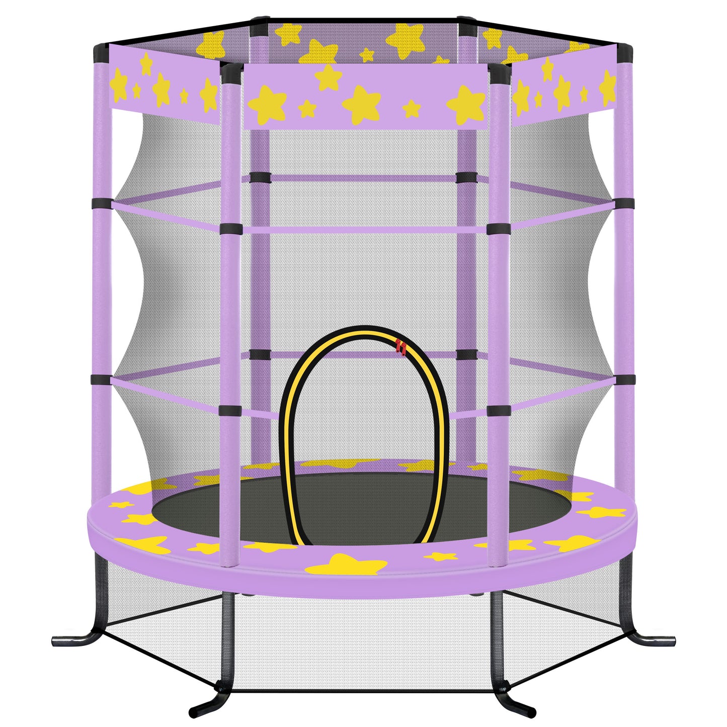 55" Mini Trampoline for Kids, Toddlers Trampoline with Enclosure Net, SEGMART Indoor & Outdoor Recreational Trampolines with No-Gap Design, Birthday Gifts for Boys and Girls Age 3 Months and Up