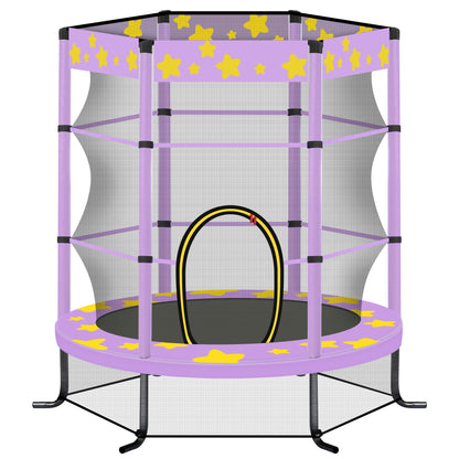 55" Mini Trampoline for Kids, Toddlers Trampoline with Enclosure Net, SEGMART Indoor & Outdoor Recreational Trampolines with No-Gap Design, Birthday Gifts for Boys and Girls Age 3 Months and Up