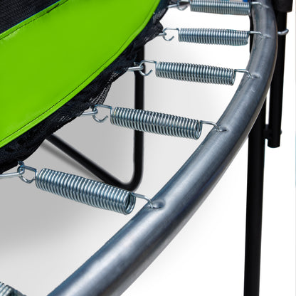 14ft Trampoline with Safety Enclosure Net, SEGMART Upgraded Round Kids Outdoor Trampoline with Ladder, Heavy Duty Backyard Trampoline, Recreational Trampoline for Adults and Kids, Green