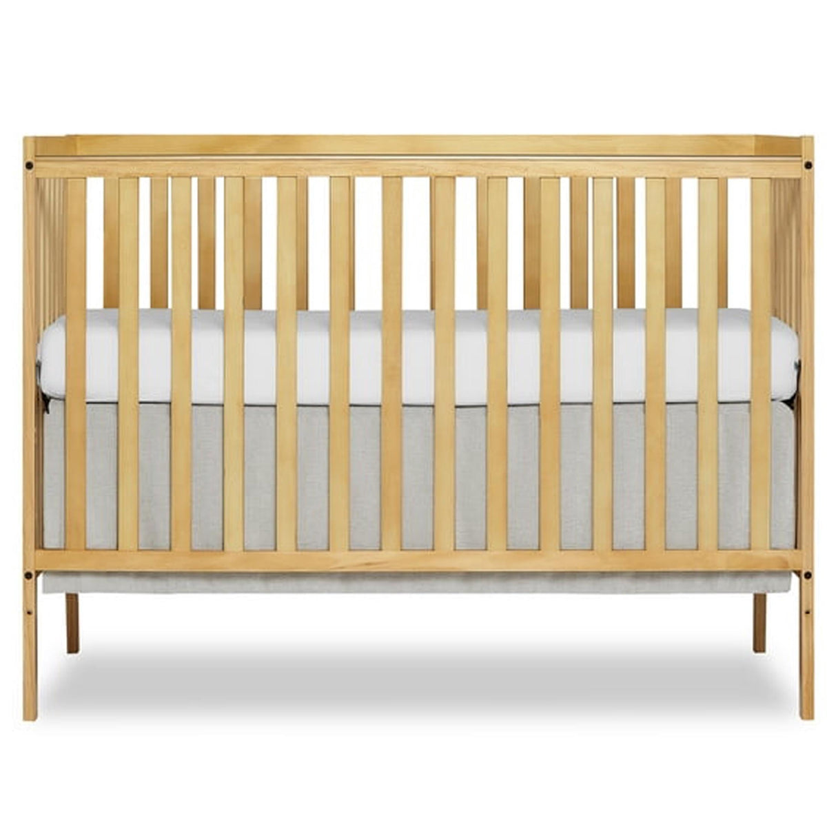 iRerts 5 In 1 Convertible Baby Crib, Wood Convertible Crib Toddler Bed with Wood Legs, Converts from Baby Crib to Toddler Bed, Fits Standard Full-Size Crib Mattress, Easy to Assemble, Black