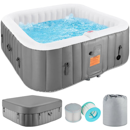 Segmart 73" Inflatable Hot Tub for 4–6 Person with 130 Jets, Portable Spa with Control Panel