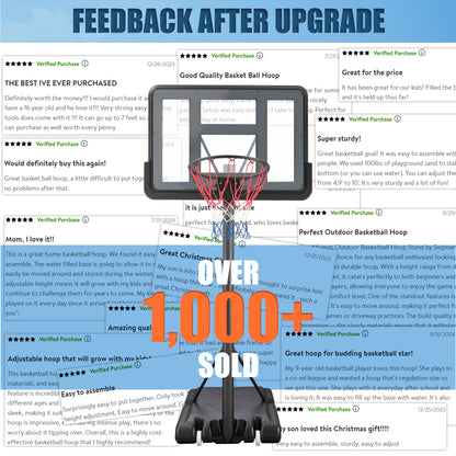 Portable Basketball Hoop Outdoor on Clearance, SEGMART Height Adjustable Swimming Pool Basketball Hoop Goal System with 44 inch PE Backboard for Kids Youth Adults Play in Backyard/Courts/Indoor