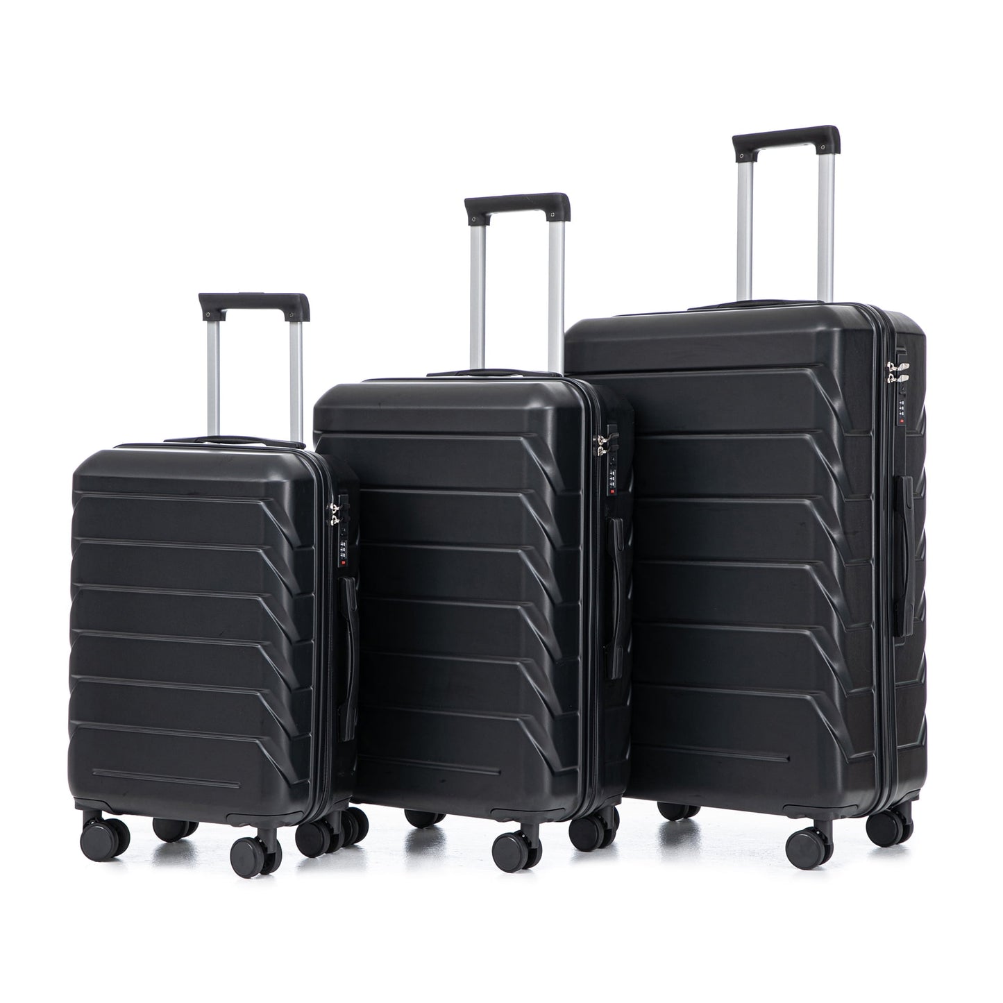 20"/24"/28" Luggage Set for Travel,3-Piece ABS Spinner Luggage Set, Combination Lock, 360° Silent Wheels, Durable Hardshell