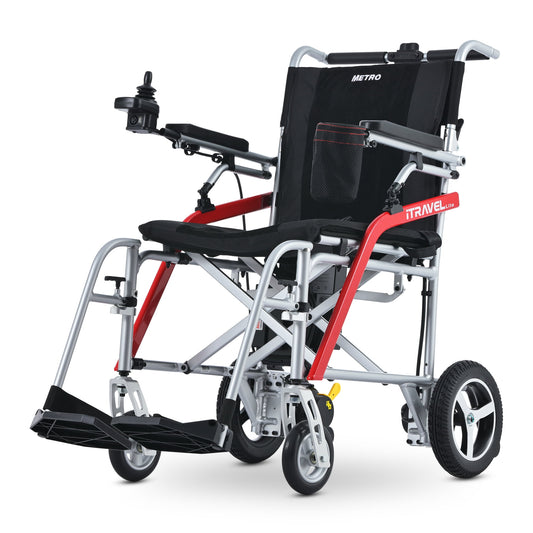 33lbs Lightweight Electric Wheelchair, Long Range Travel Size Motorized Wheelchair for Adults & Seniors, Portable Foldable Wheelchair with Cup Holder, Travel Airline Friendly and Cruise, Silver